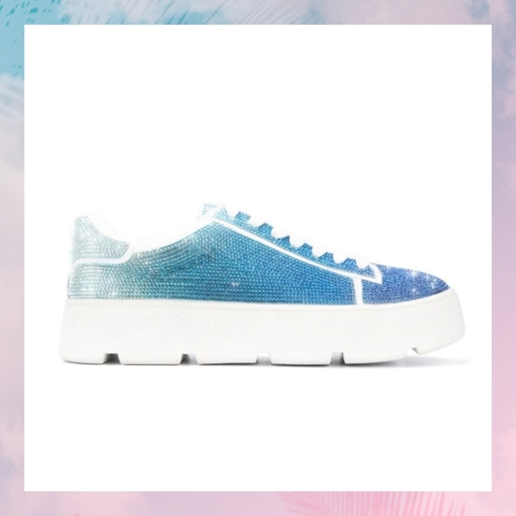💙Blue Ombre Rhinestone Sneaks💙 - Picture 5 of 9